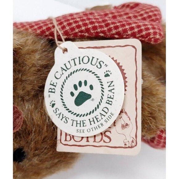 Boyds Bears Mini Plush Moose Ornament Merry Christmoose #562723 Jointed 6" - Picture 4 of 5